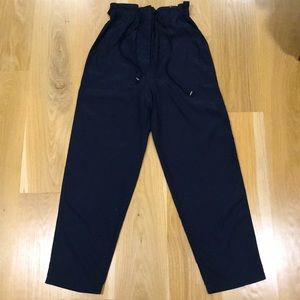 Zara Basic Black Paper Bag Pants